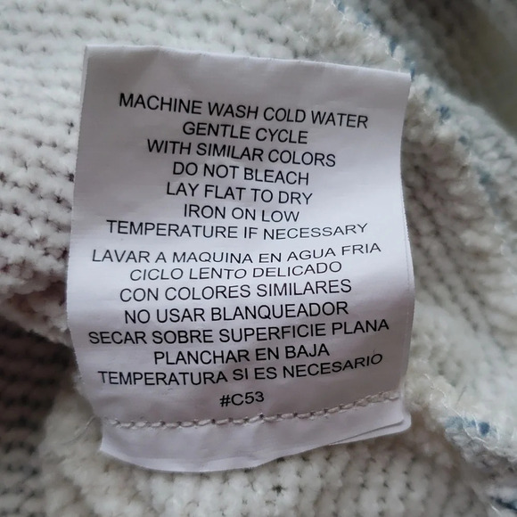 June & Hudson Sweater Women's Large Crop Tie Dye Y2K Boho Hippie Colorful Soft - Picture 6 of 6